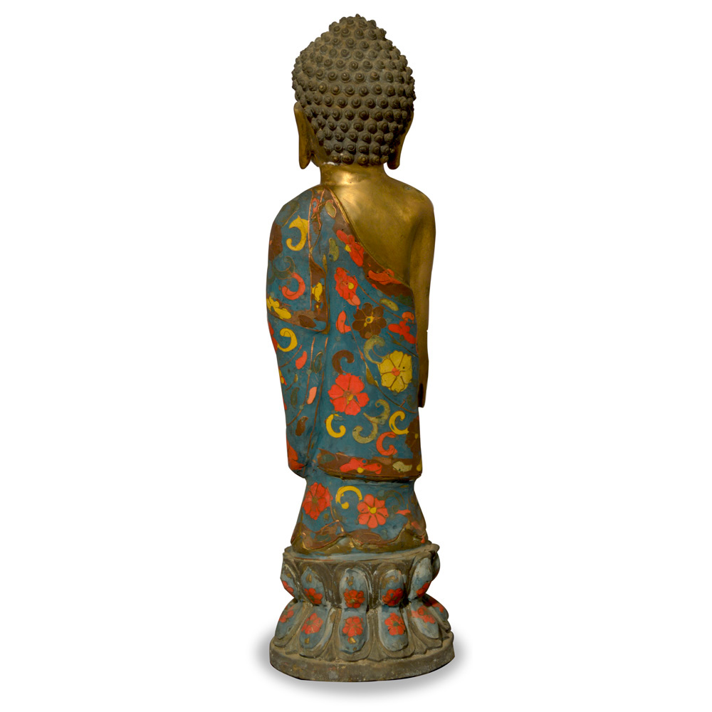 Bronze Tibetan Standing Buddha Statue