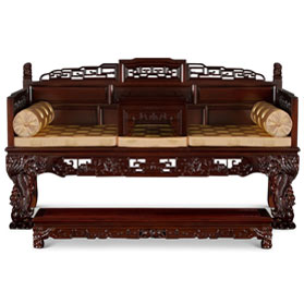 Mahogany Finish Rosewood Imperial Palace Asian Day Bed