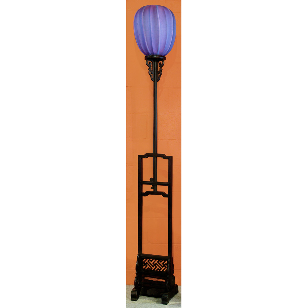 Elmwood Tall Imperial Asian Lantern with Purple Shade