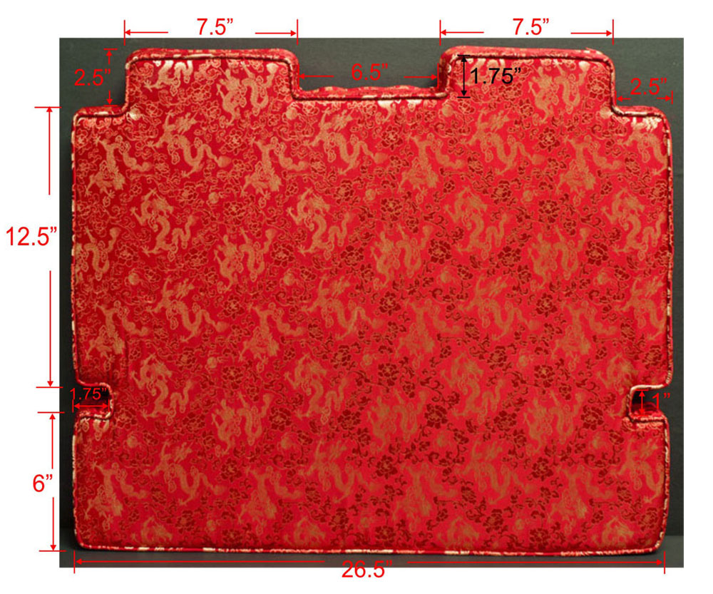 Chinese Longevity Symbol Design Red Monk Chair Cushion (#02)