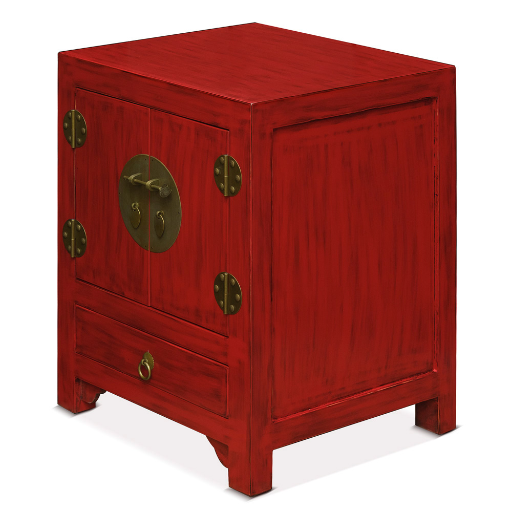 Red Elmwood Chinese Ming Cabinet