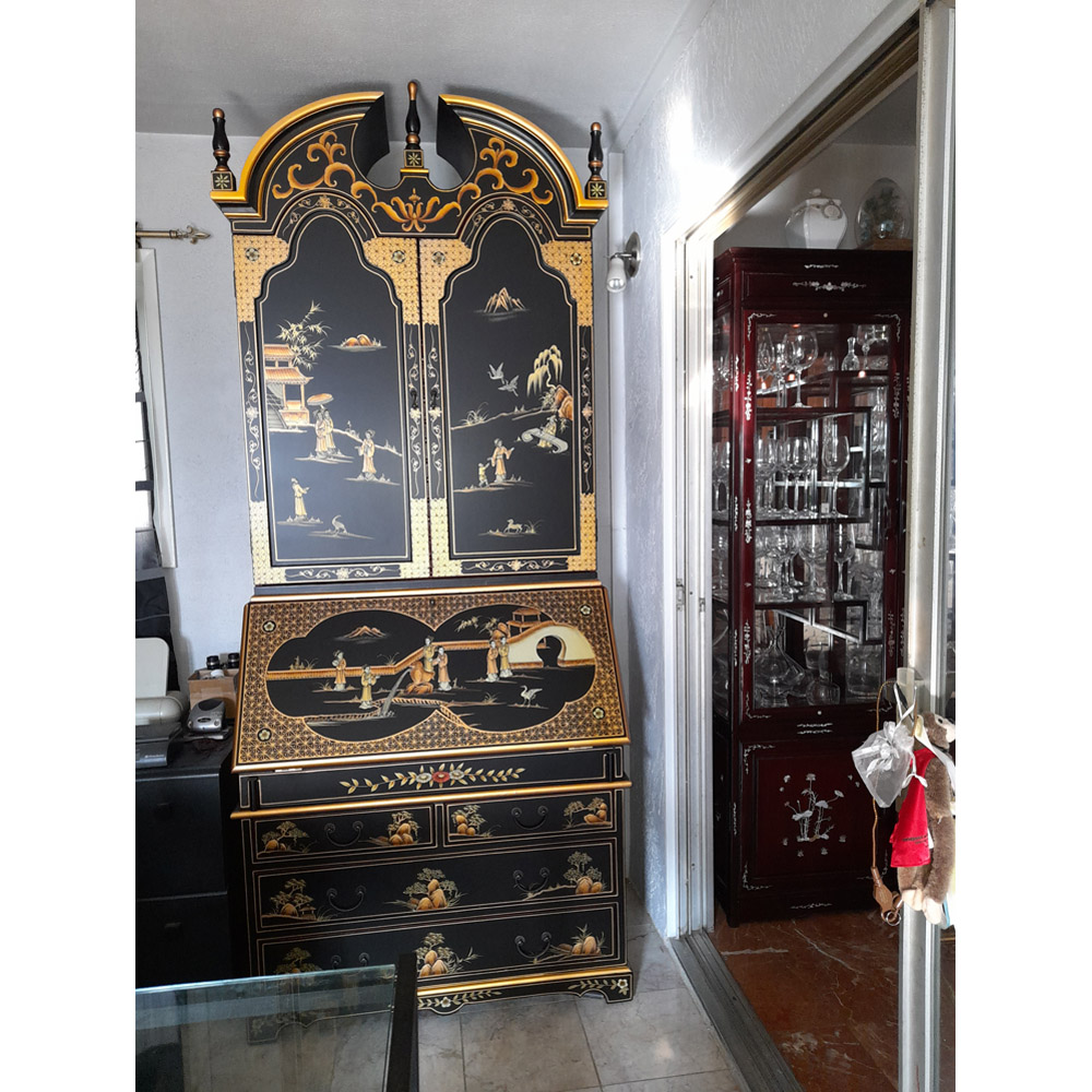 chinese chinoiserie french secretaire desk