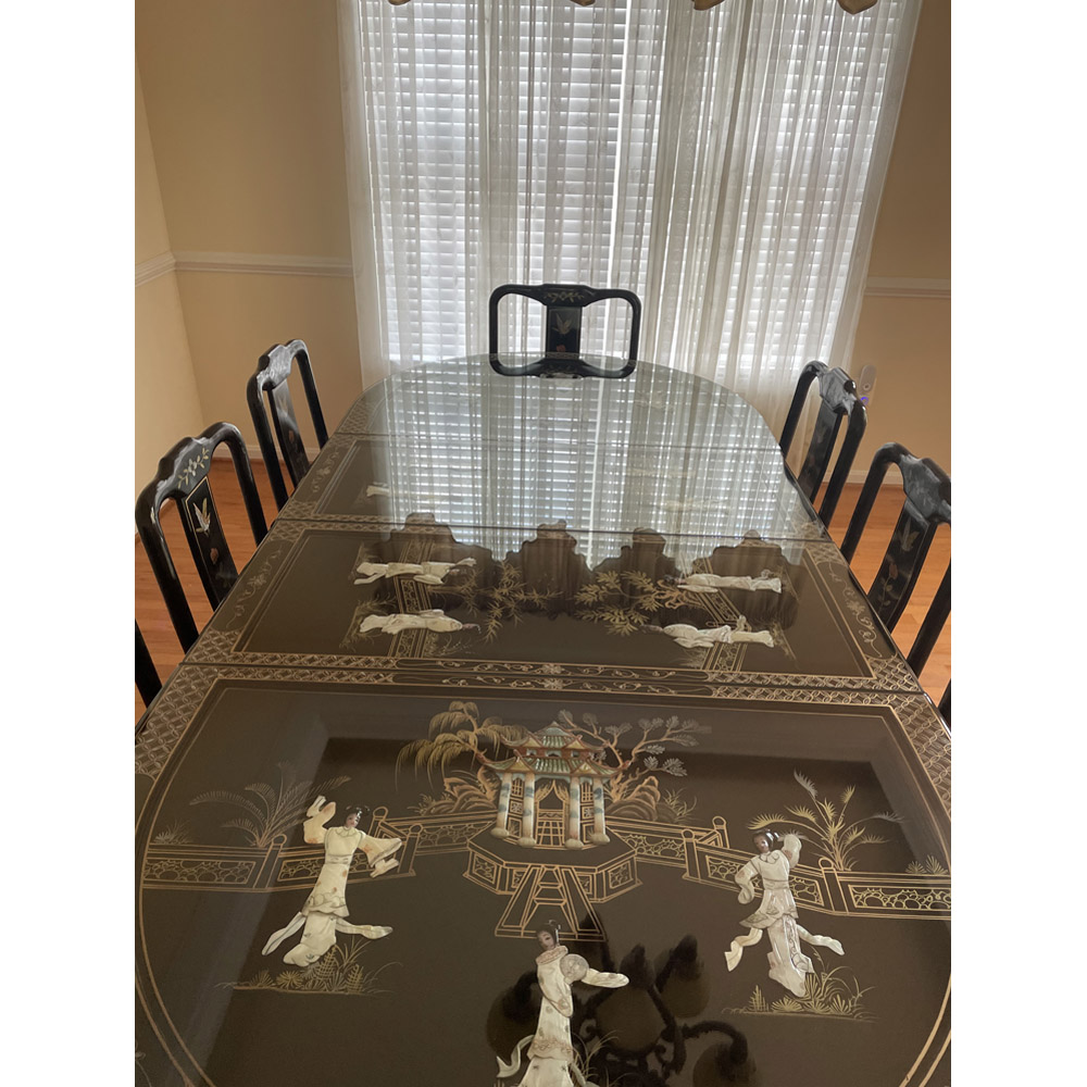 asian mother of pearl table