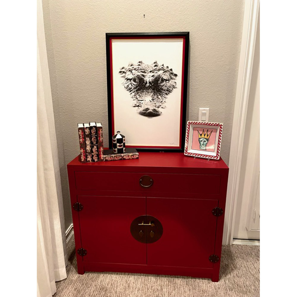 asian ming red cabinet