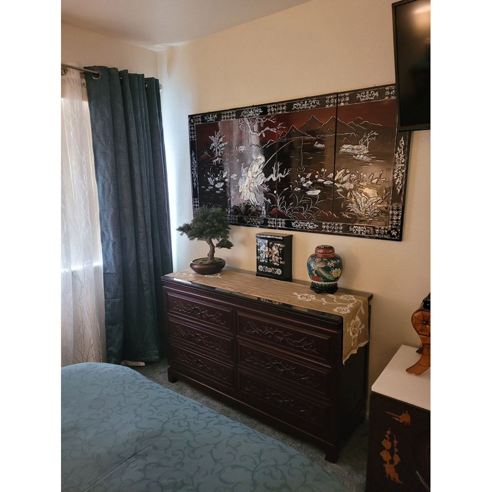 Customer's Asian furnishing elmwood dresser