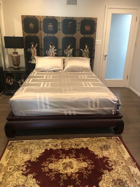 Customer's Chinese furnishing cherry elmwood bed