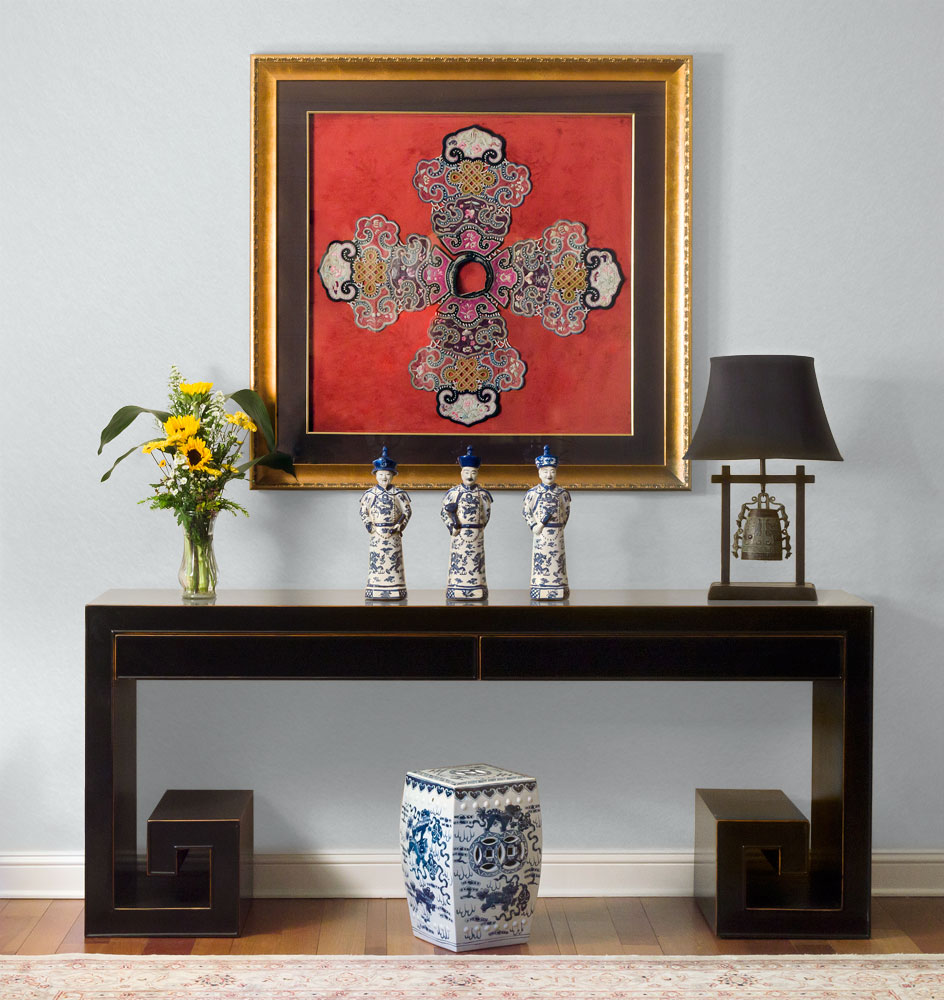 Asian Scroll Console Table