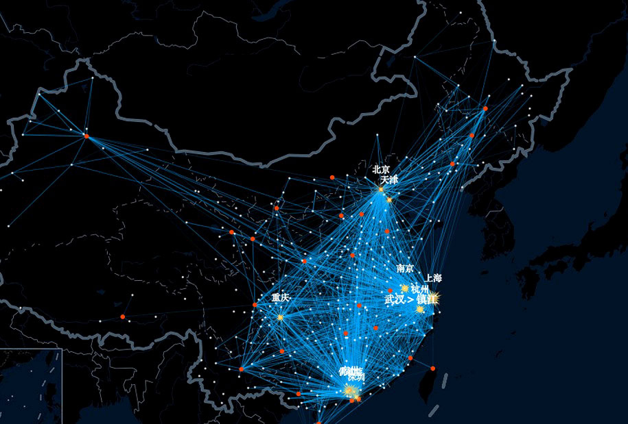 Chinese New Year travel paths