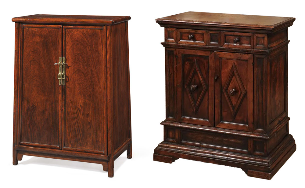 Chinese Qing and Italian Baroque Cabinets Chinese Qing and Italian Baroque Cabinets