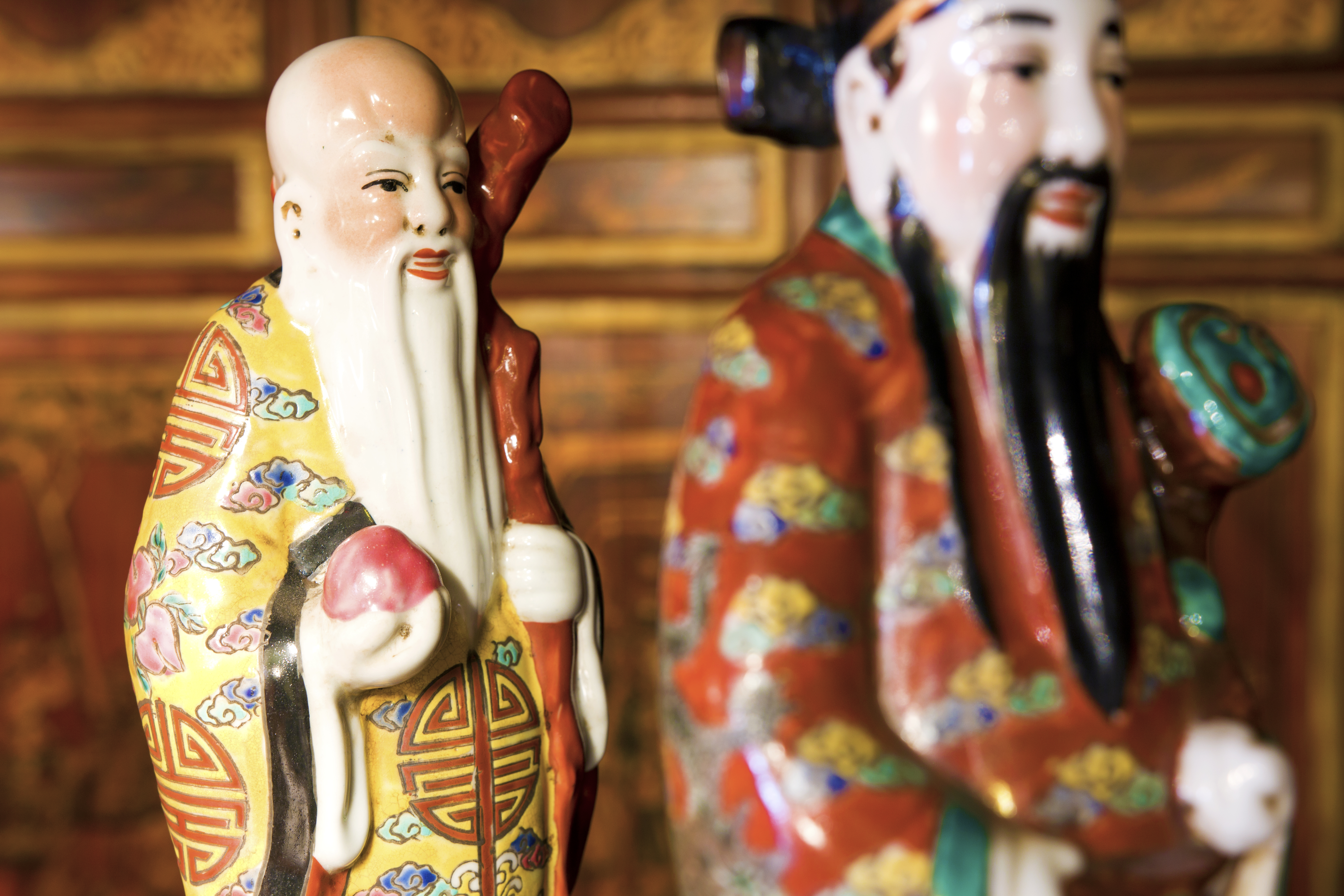 Chinese Sanxing Statues - Three Gods
