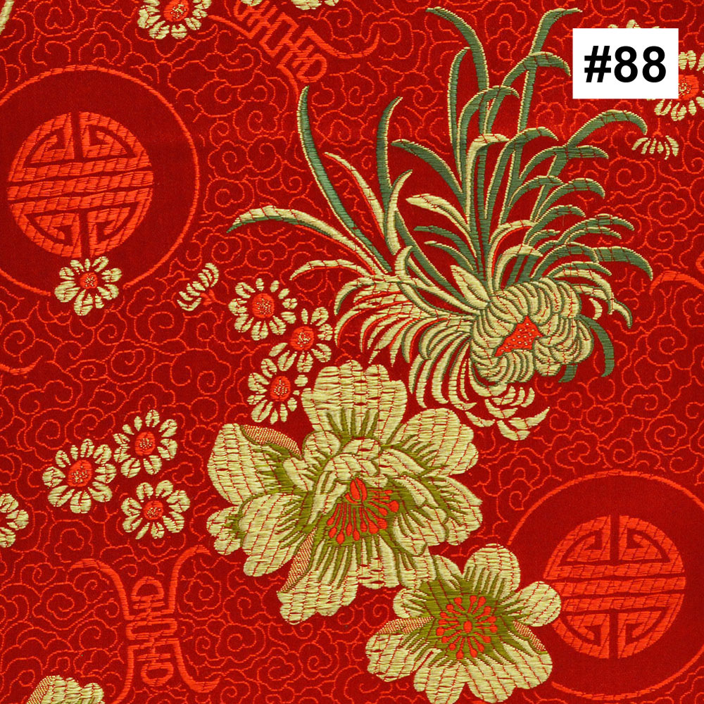 Chinese Longevity Symbol red fabric