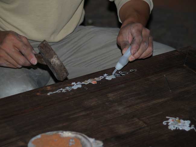 inlaying rosewood