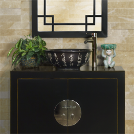 Asian Style Bathroom Furniture and Decor