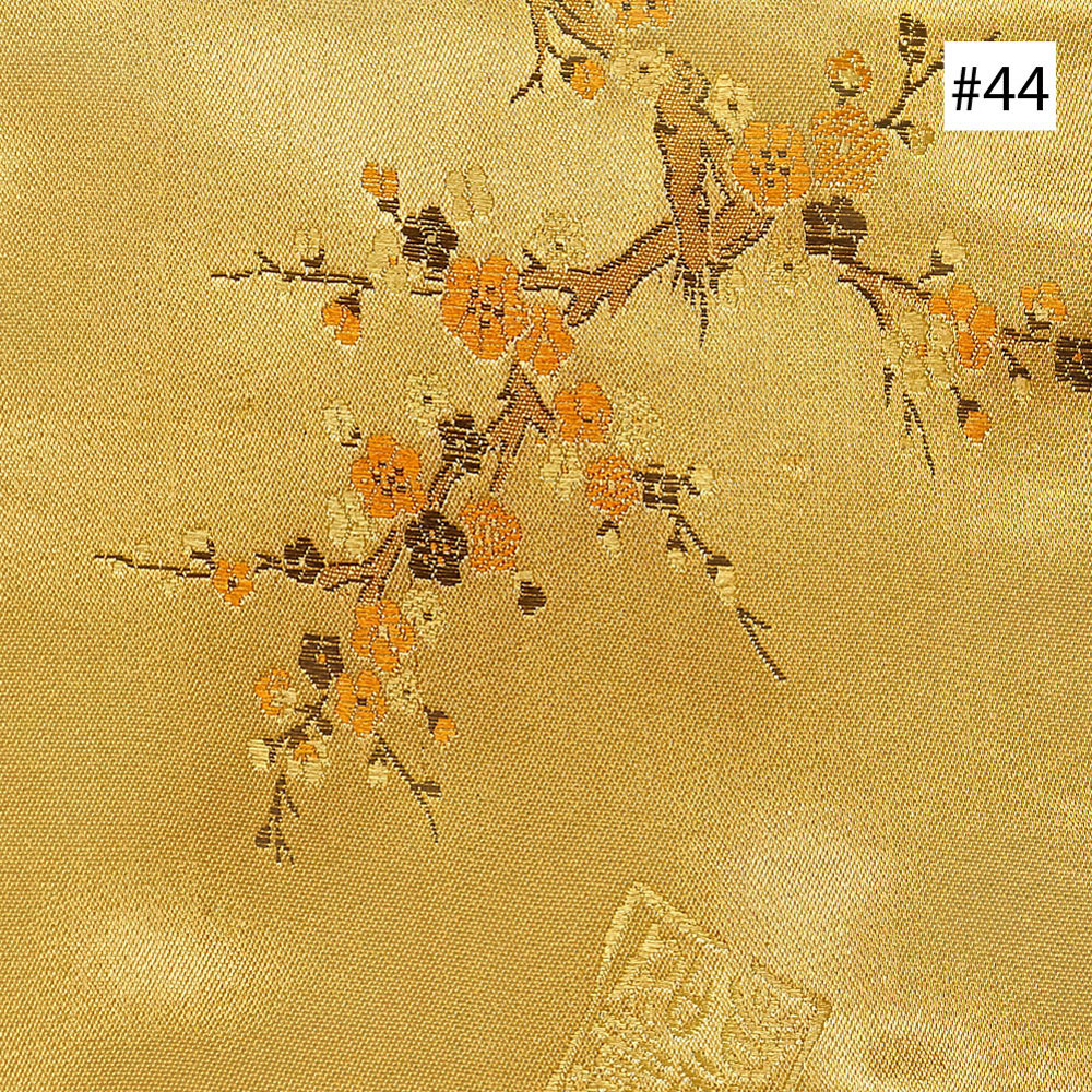 Cherry Blossom and Bamboo Design  Gold Dining Chair Cushion (#44)