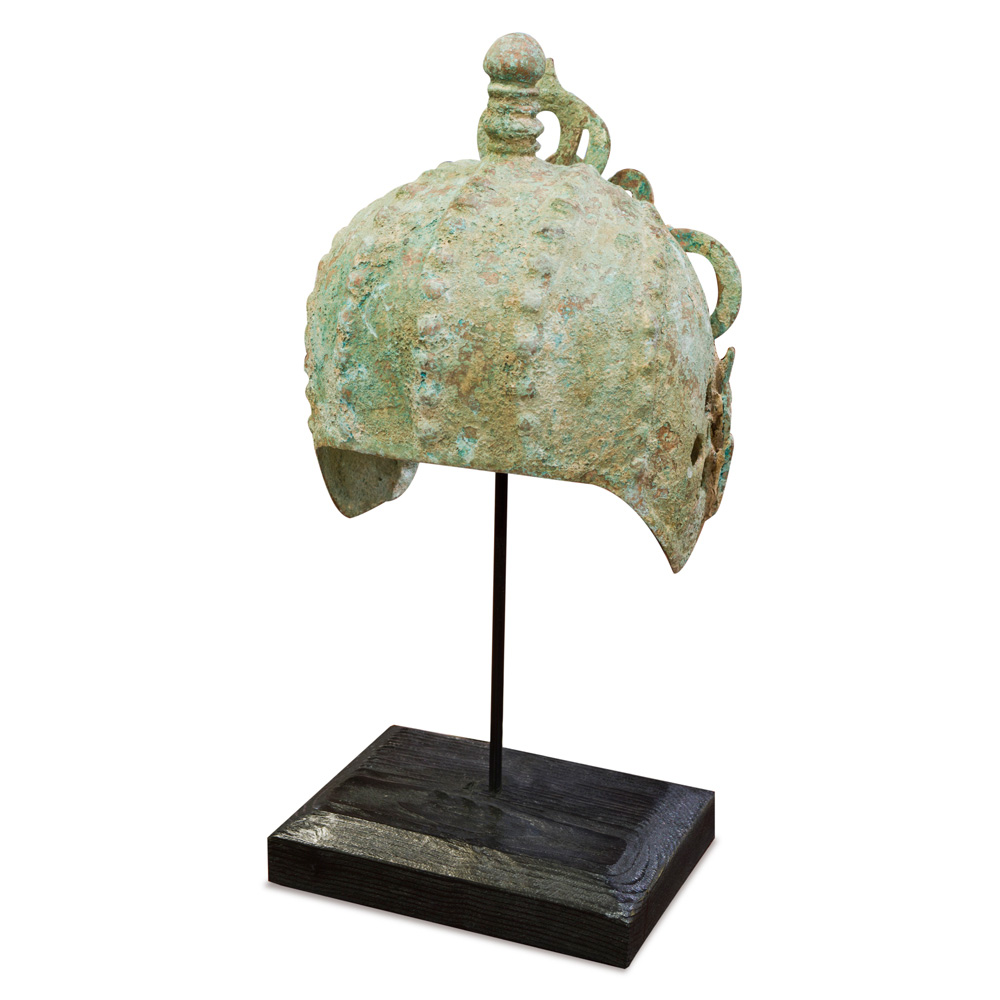 Bronze Warrior Helmet with Full Patina