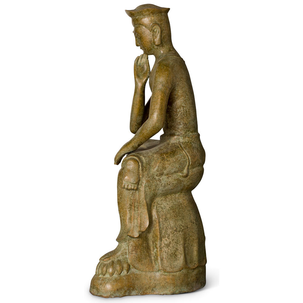 Bronze Maitreya in Meditation Asian Buddha Statue