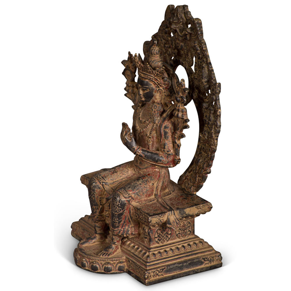 Bronze Tibetan Maitreya Asian Statue