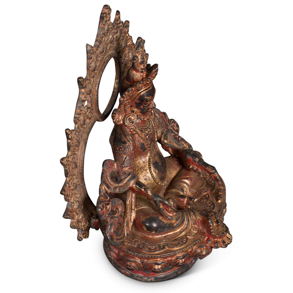 Bronze Jambhala Tibetan God of Prosperity Asian Statue