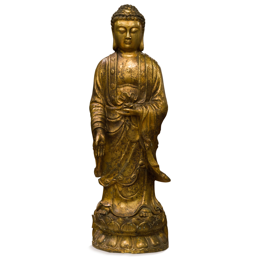 Bronze Standing Tibetan Buddha Statue