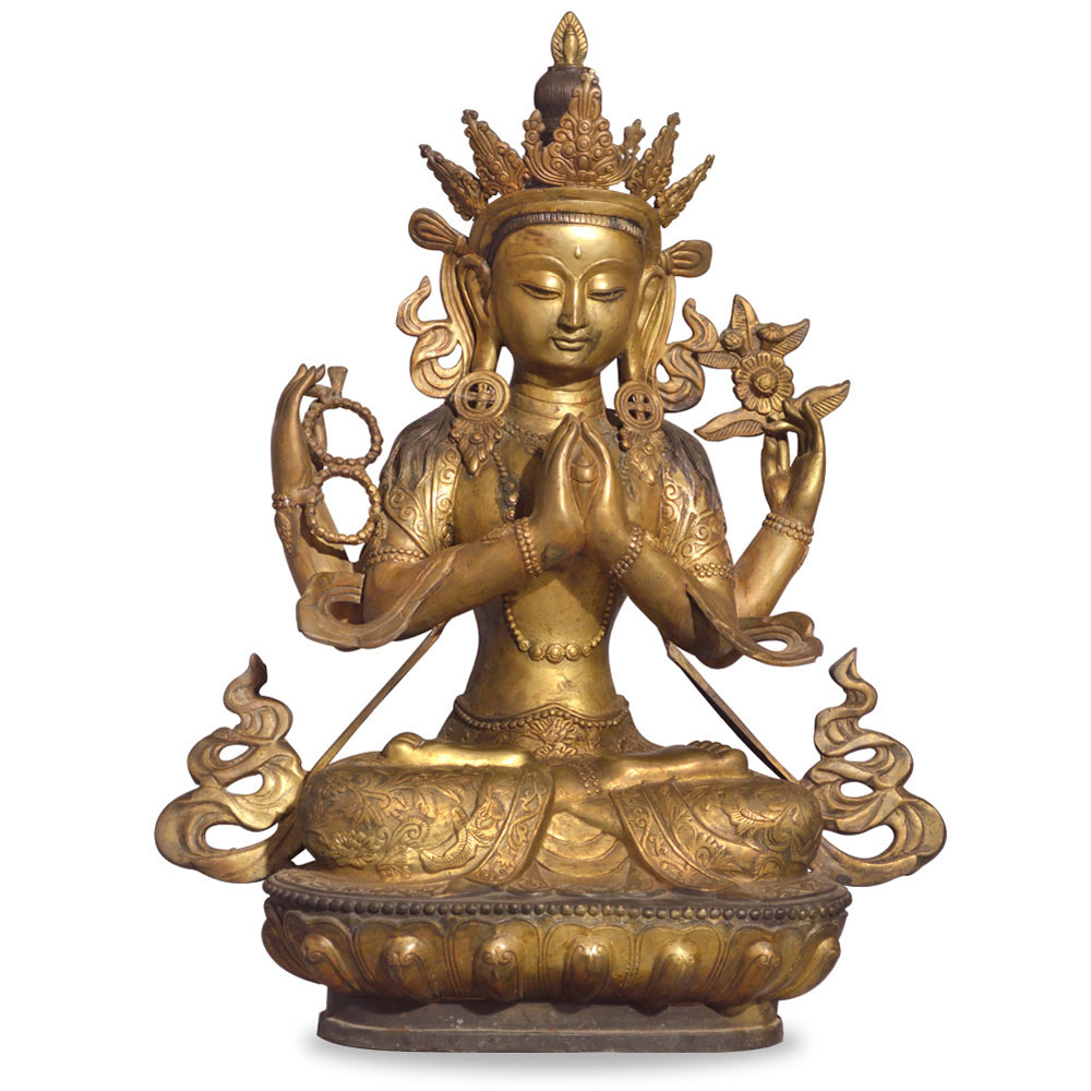 Bronze Tibetan statue