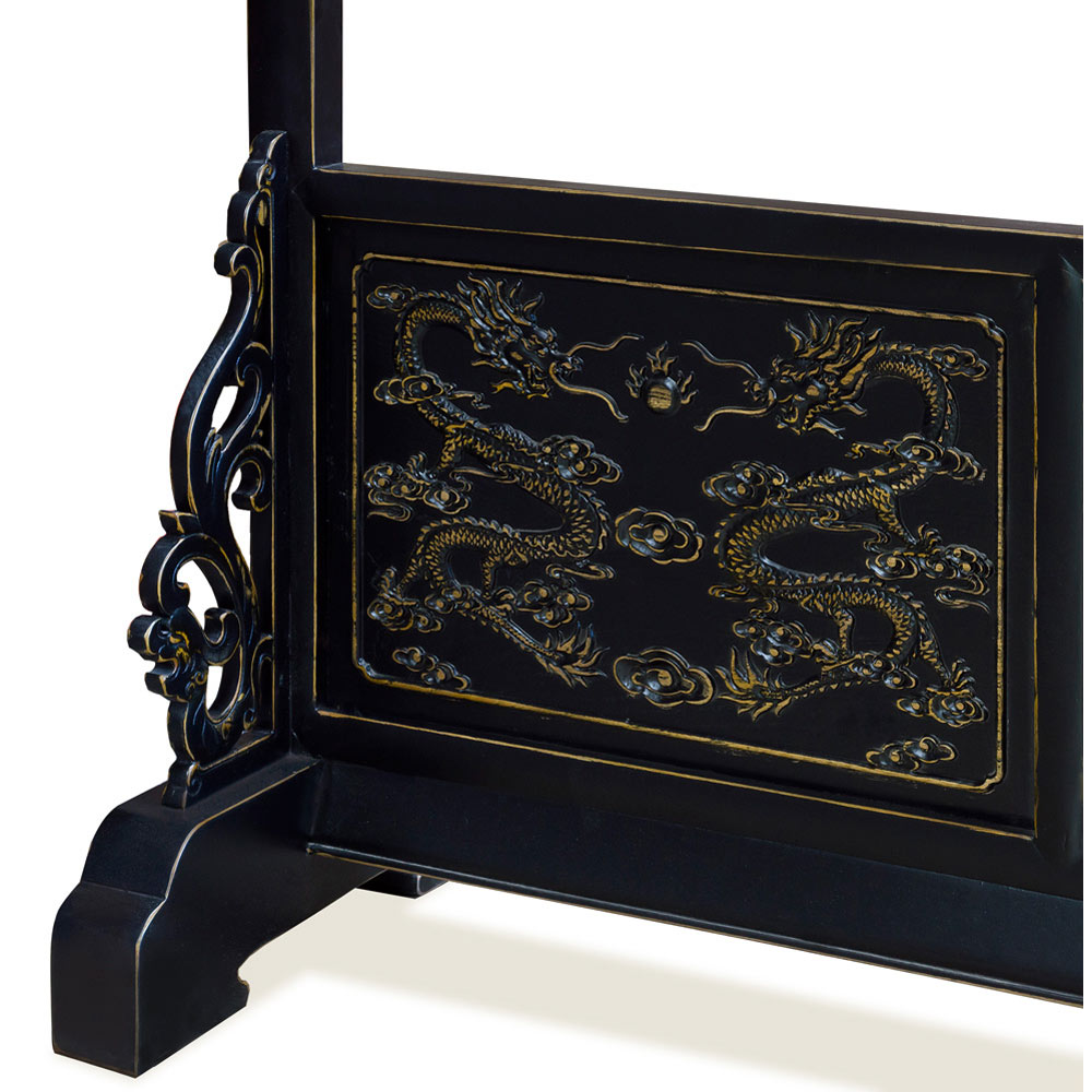 Brass Imperial Palace Chinese Gong With Dragon Embellished Frame