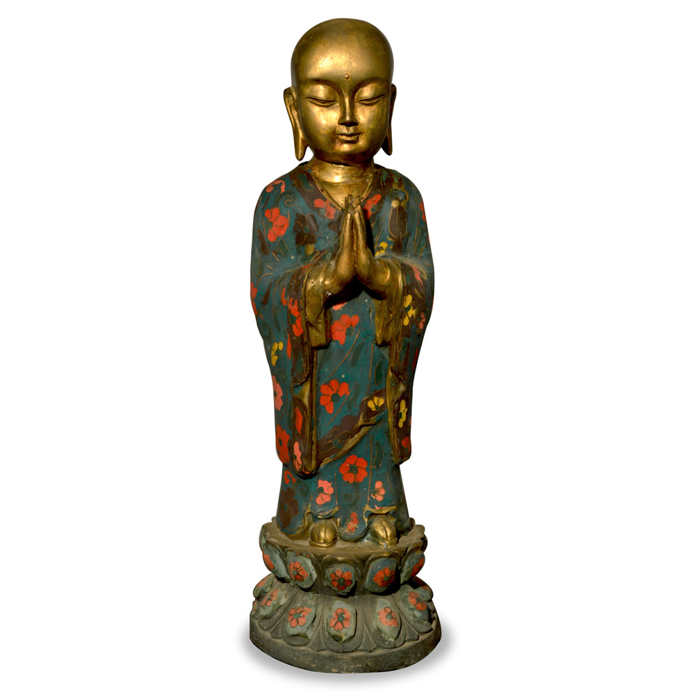 Tibetan Bronze Monk Statue