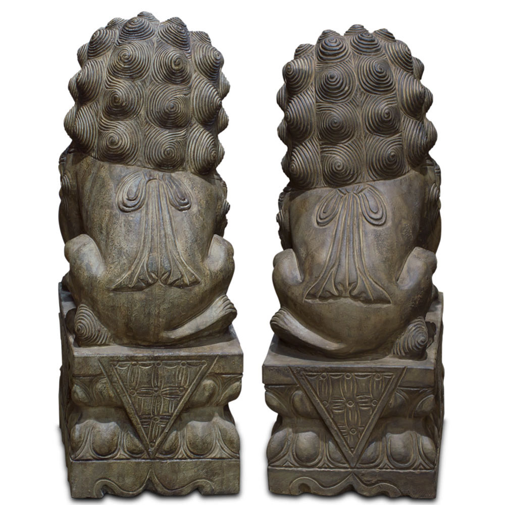 Imperial Stone Chinese Foo Dogs Statues