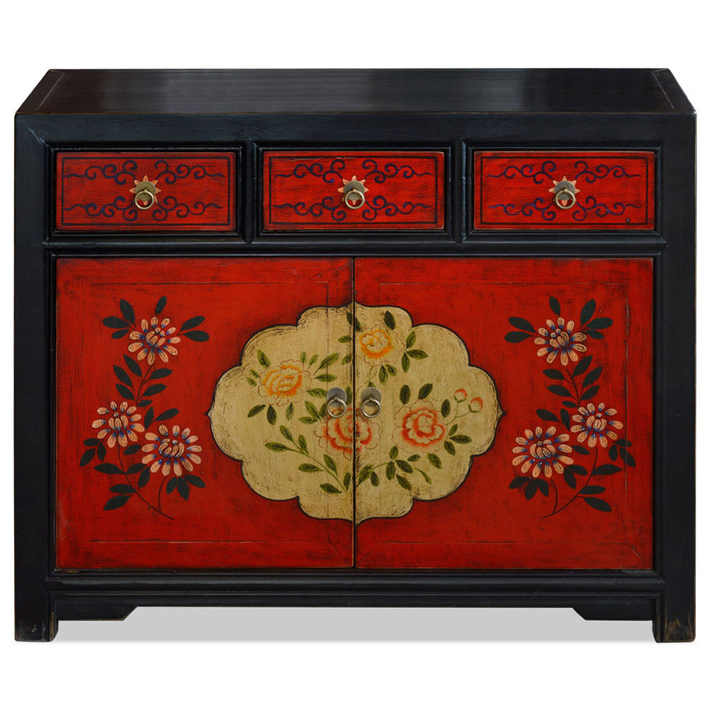 Tibetan Floral Motif Chest