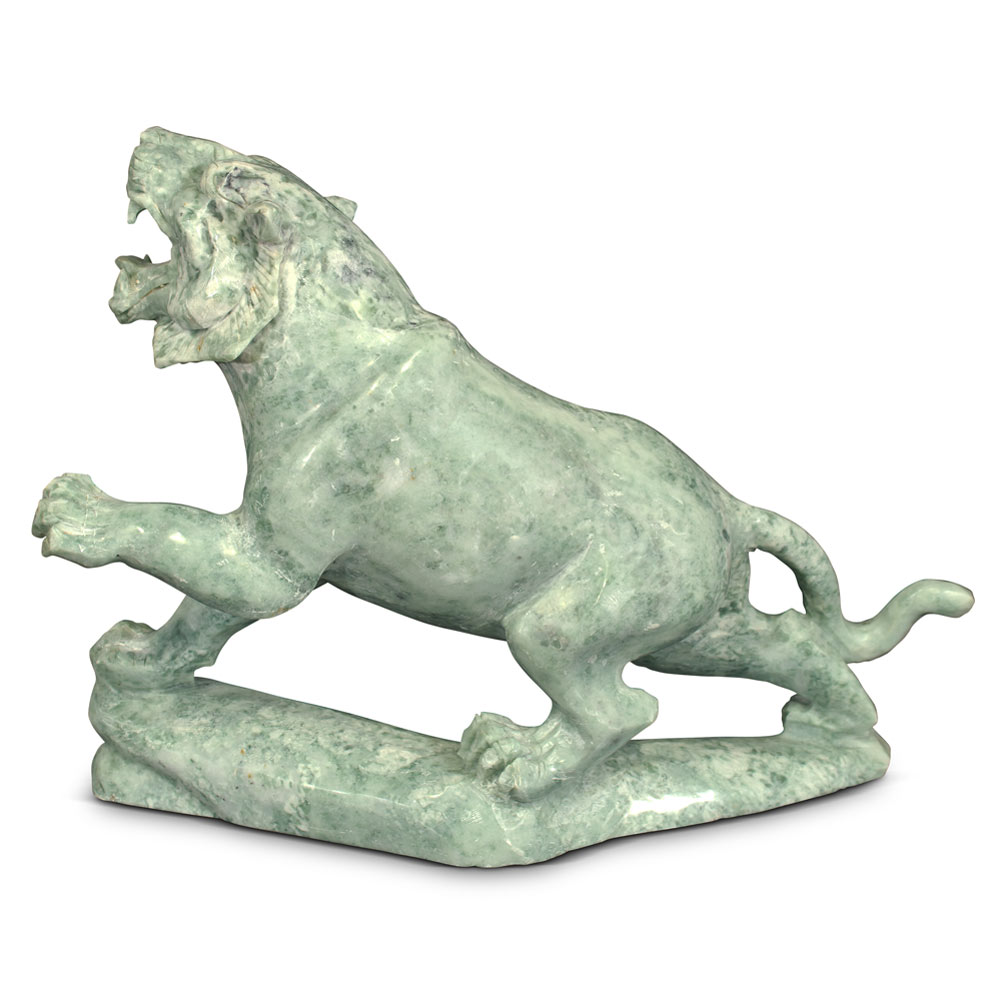 Oriental Jade Cougar Sculpture