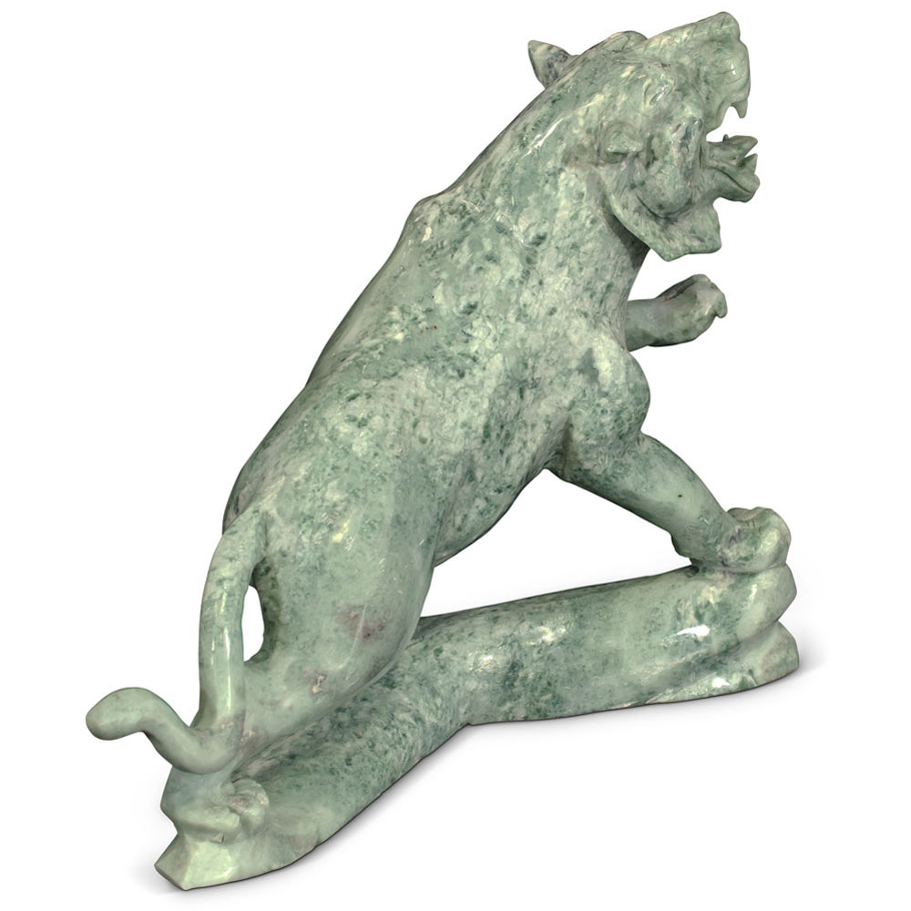 Oriental Jade Tiger Sculpture