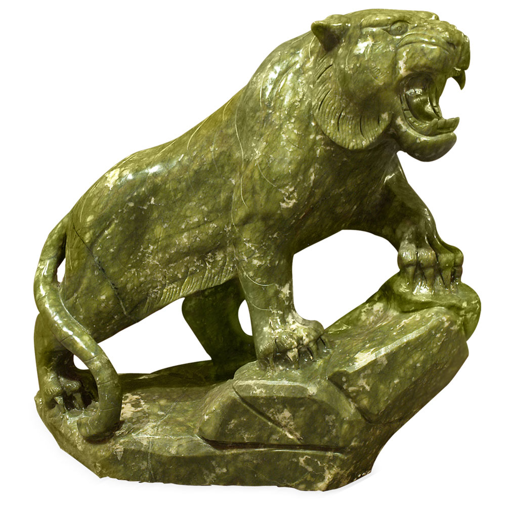 Jade Tiger Statue