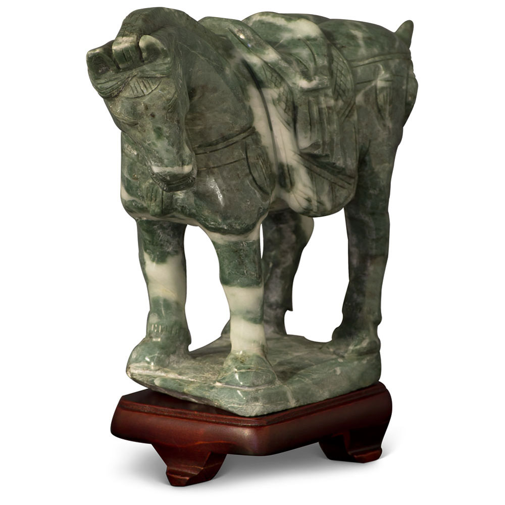 Tang Dynasty Chinese Jade Horse Sculpture