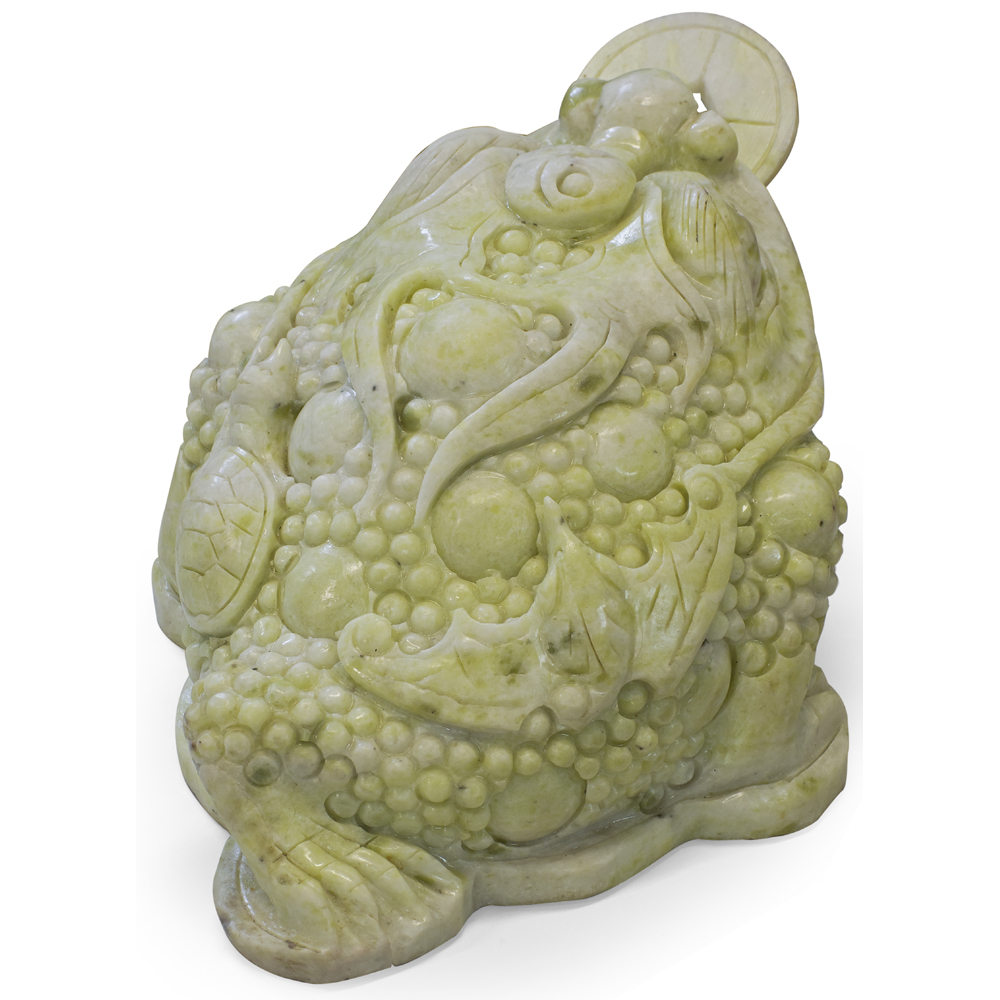 Jade Prosperity Chinese Money Toad Sculpture