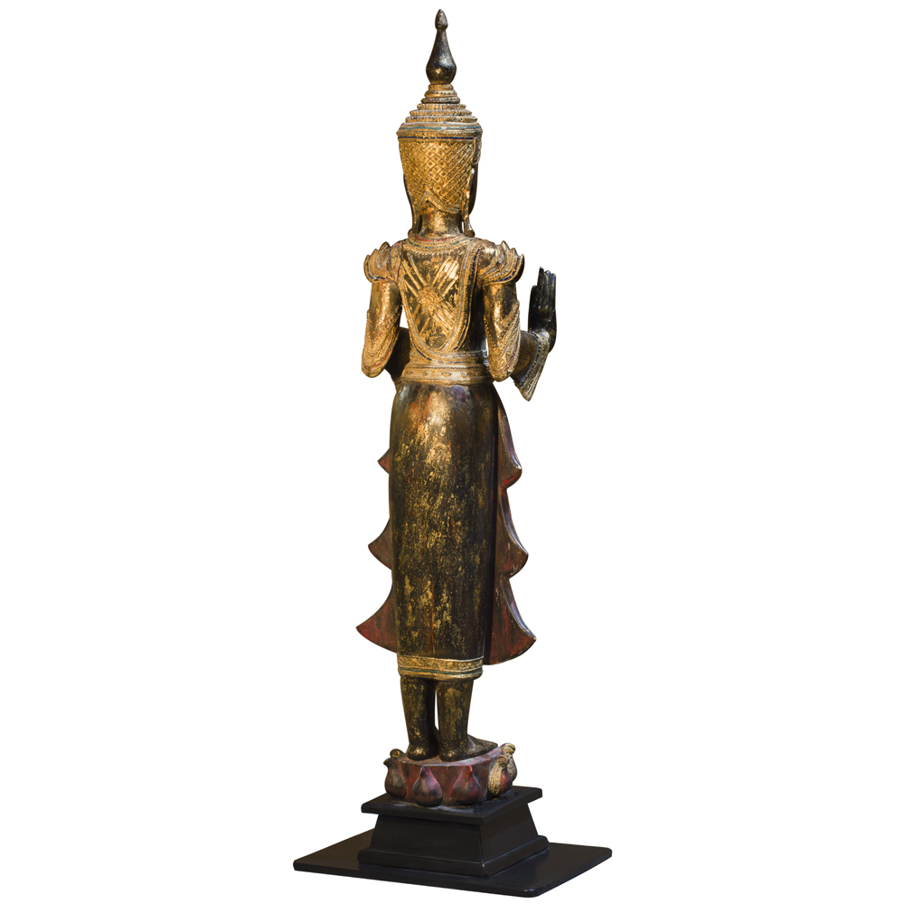 Wooden Hand of Buddha Gold on Stand  35cm size handcarved in Thailand 