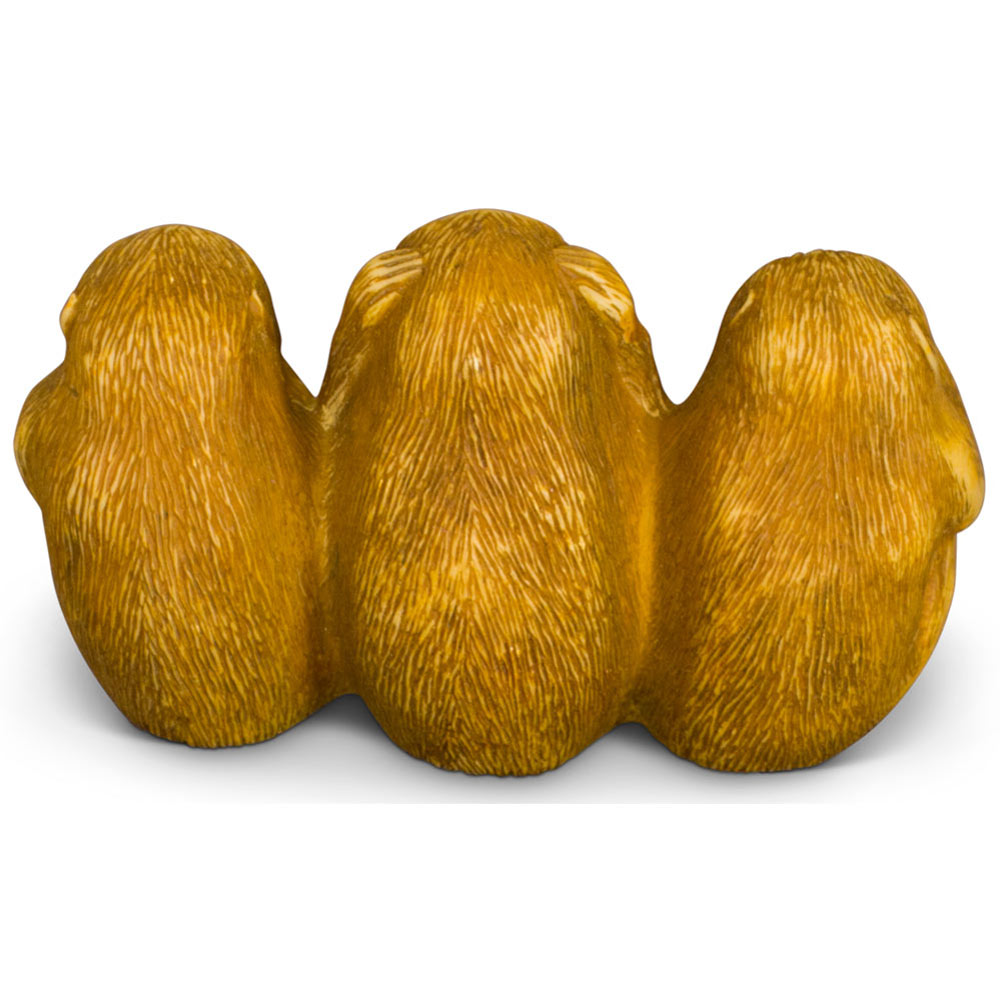 Resin Chinese Fengshui See Hear Speak No Evil Monkey Figurines