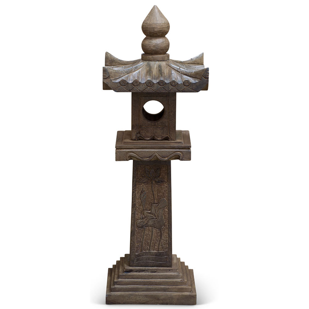 Tall Chinese Stone Pagoda Lantern