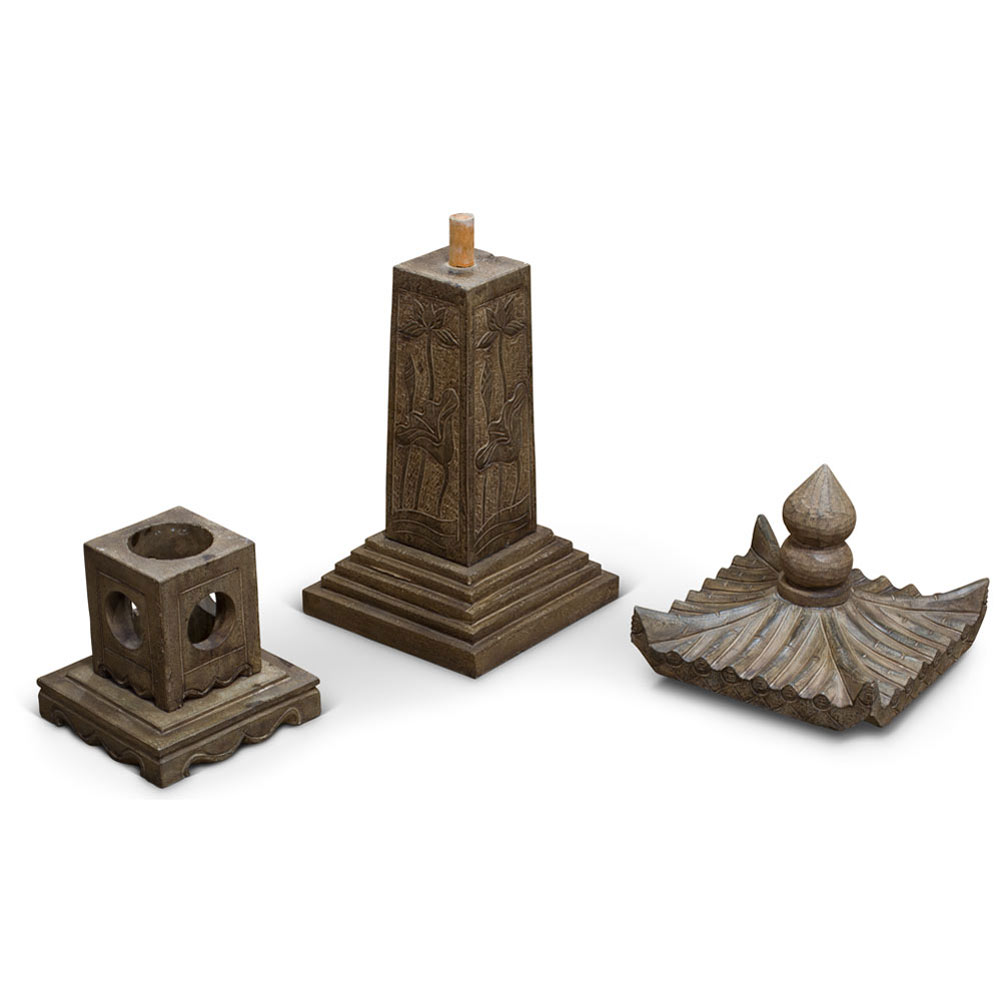 Tall Chinese Stone Pagoda Lantern