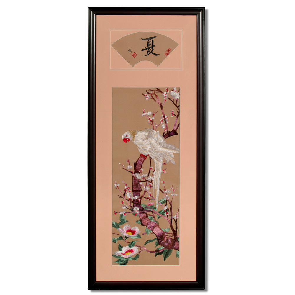 Silk Embroidery Chinese Wall Art of Four Season Flowers