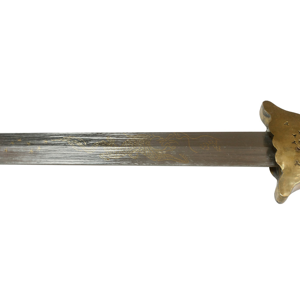 Chinese Jian Sword with Wooden Display Stand