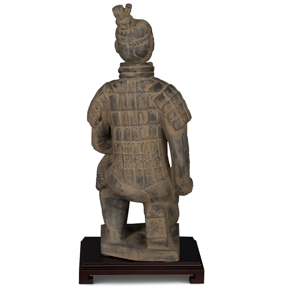 18 Inch Chinese Terracotta Kneeling Archer Warrior