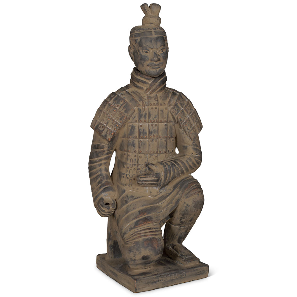 18 Inch Chinese Terracotta Kneeling Archer Warrior