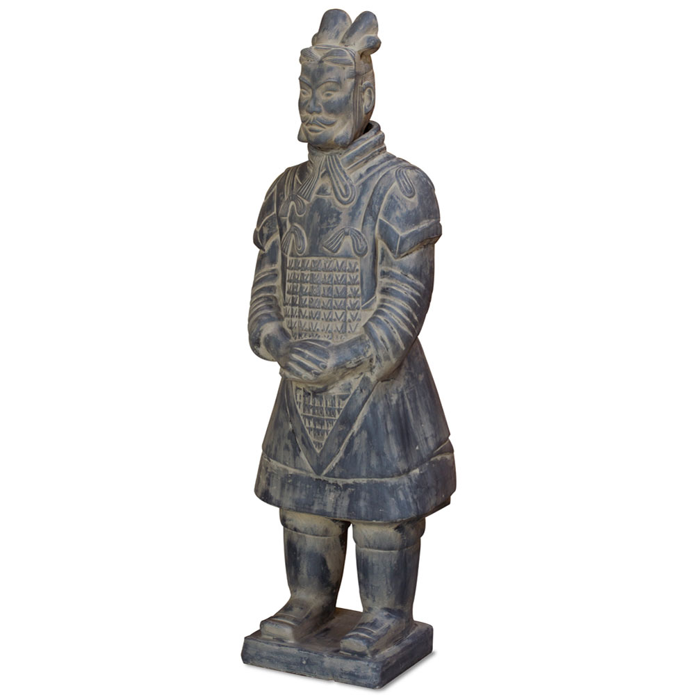 47 Inch Chinese Terracotta Standing Army General Warrior - with FREE Inside Delivery