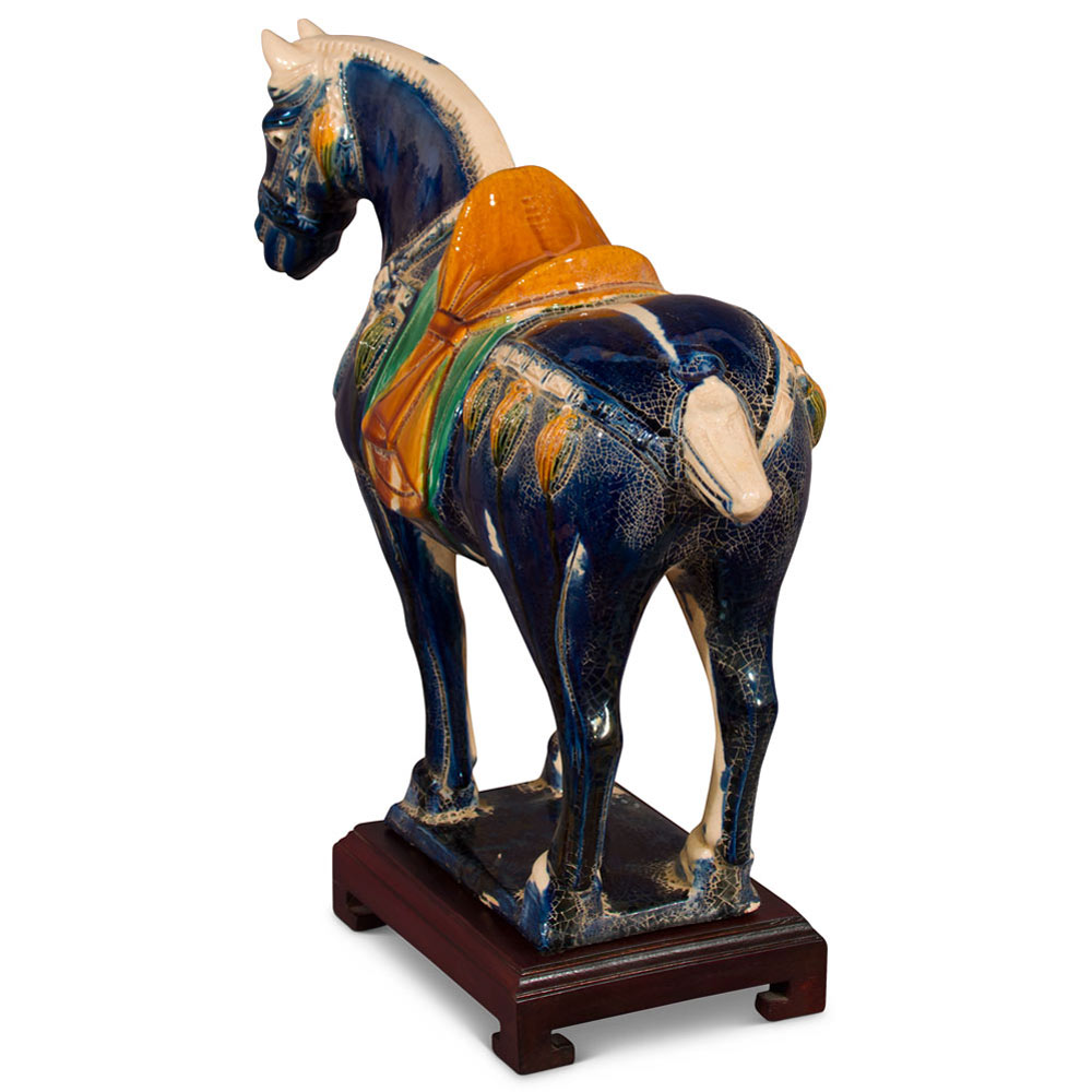 Chinese Tang Dynasty Replica Tri-Color Glazed Ceramic Horse