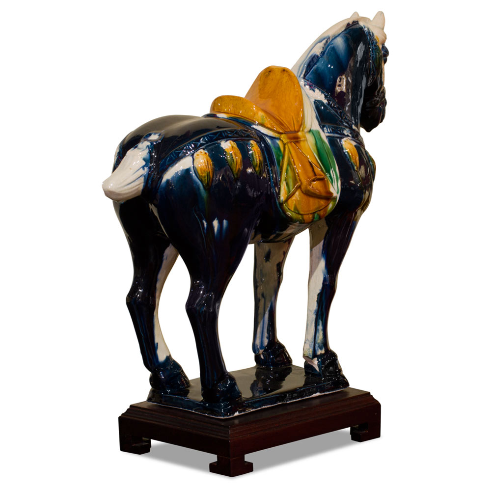Tang Tri-Color Glazed Ceramic Horse