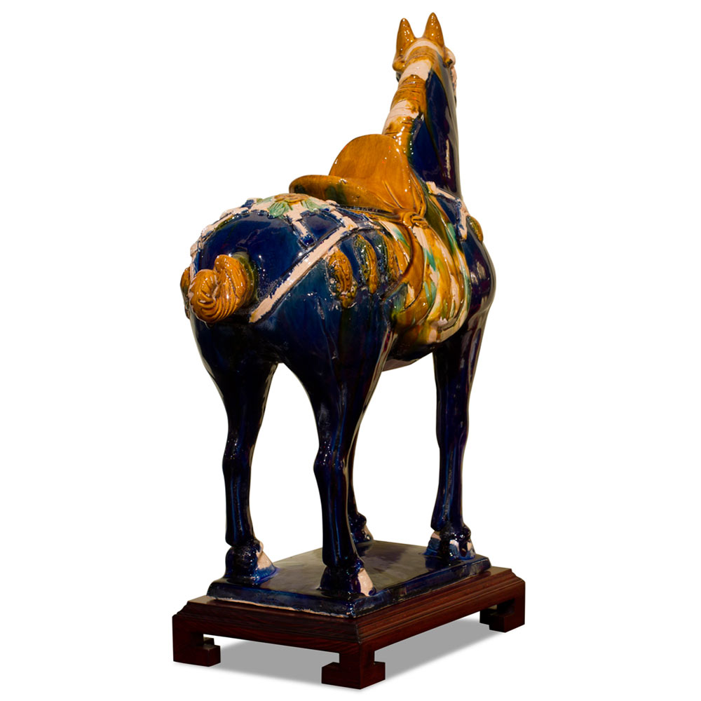 Tang Tri-Color Glazed Ceramics Oriental Horse