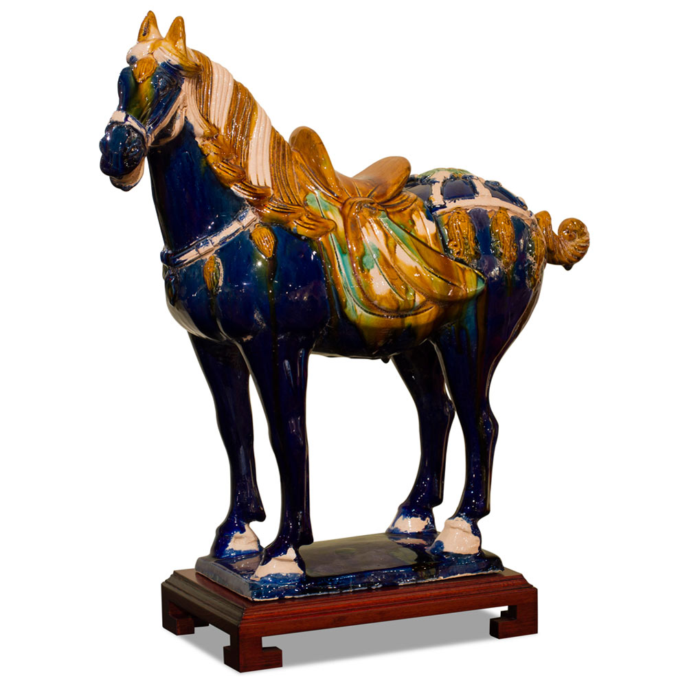 Tang Tri-Color Glazed Ceramics Oriental Horse