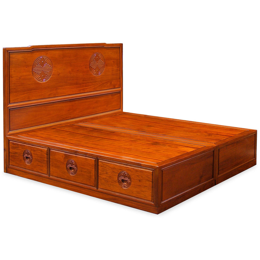 Asian Rosewood Bed Set