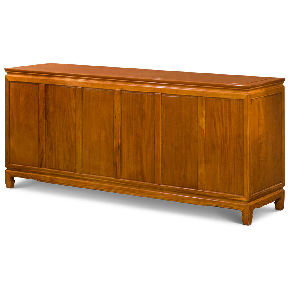 Natural Finish Rosewood Chinese Longevity Chest of 9 Drawers