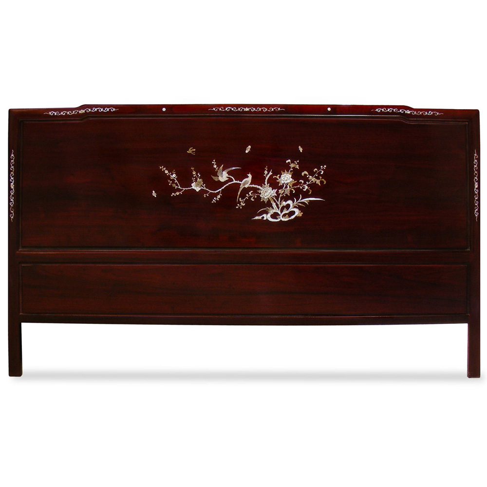 Rosewood Cal. King Size Mother of Pearl Inlay Headboard