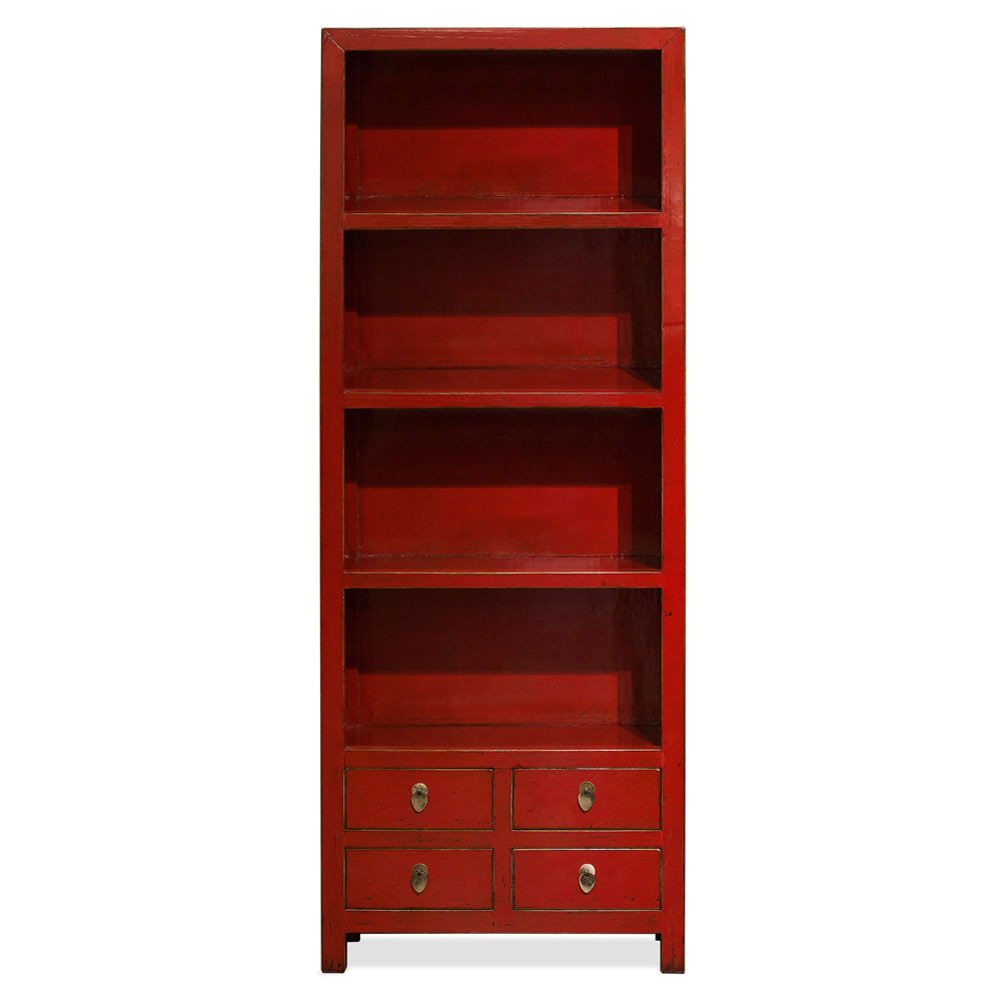 Elmwood Zen Style Asian Bookcase
